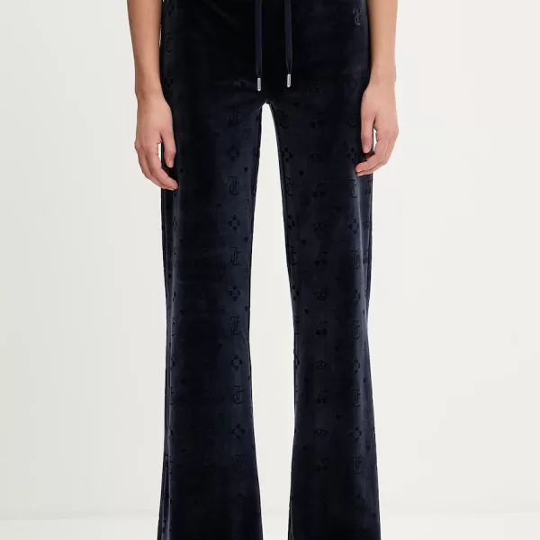 Βελούδινο παντελόνι φόρμας Juicy Couture Monogram Lisa