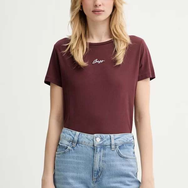 Boss Orange Βαμβακερό μπλουζάκι BOSS Orange C Elove embro