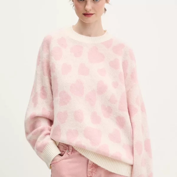 Πουλόβερ με προσθήκη μαλλιού Hugo Blue Sallyna_B