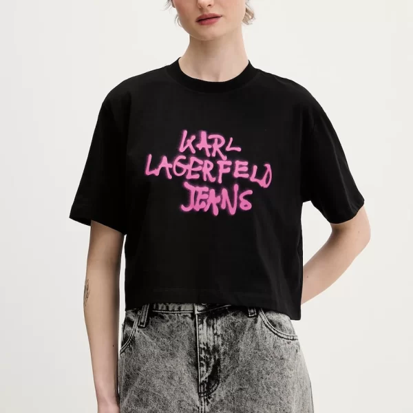 KARL LAGERFELD JEANS Βαμβακερό μπλουζάκι Karl Lagerfeld Jeans