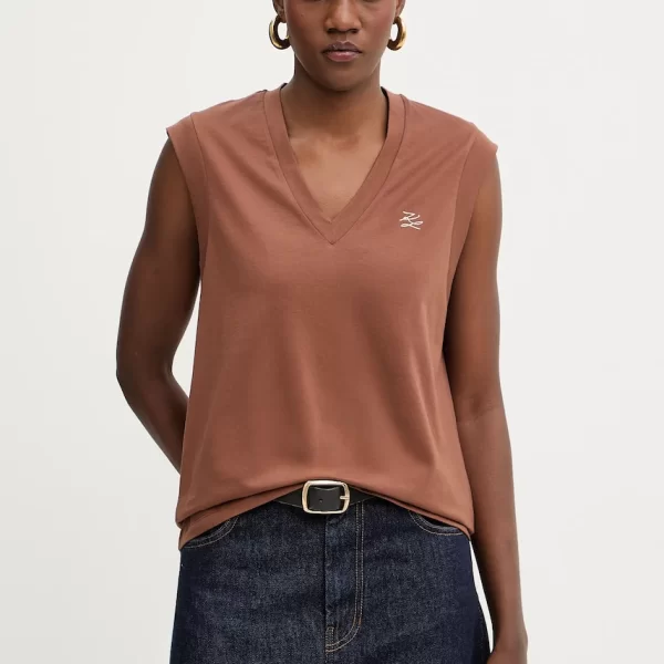 Karl Lagerfeld Βαμβακερό τοπ Karl Lagerfeld