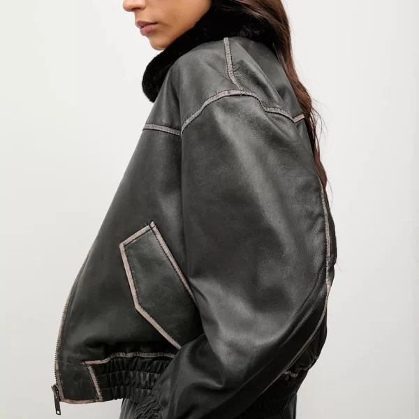 Answear Lab Δερμάτινο μπουφάν Answear.LAB NORI
