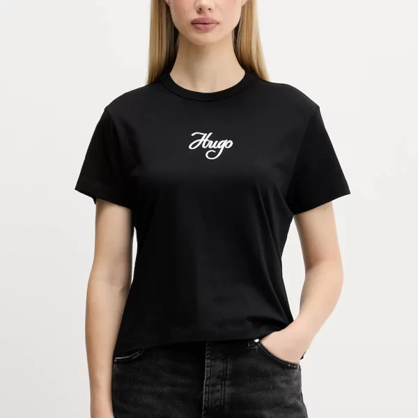 HUGO Βαμβακερό μπλουζάκι HUGO San Jared-C
