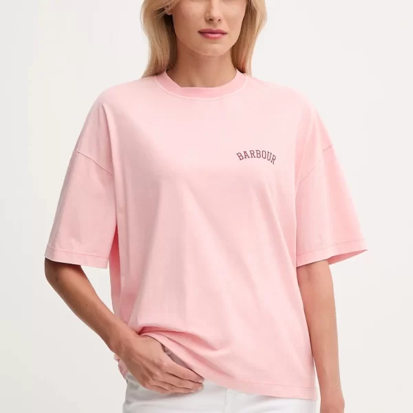 Βαμβακερό μπλουζάκι Barbour CLAYDON