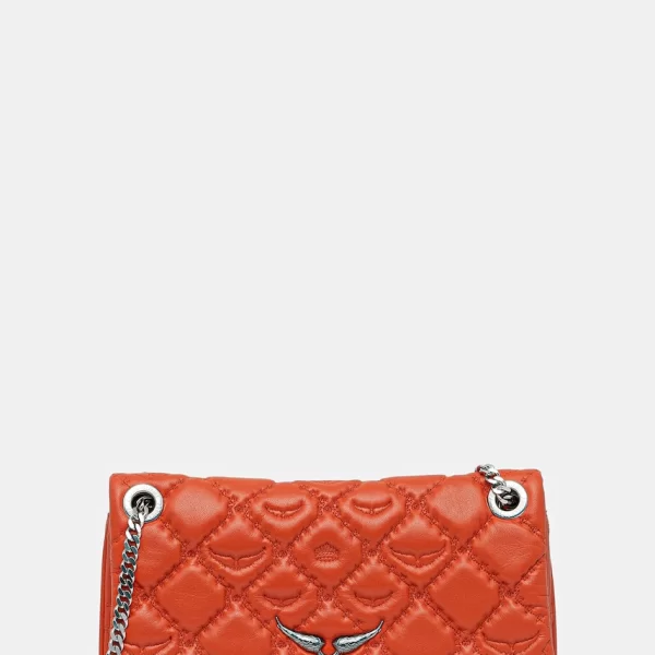 Zadig & Voltaire Δερμάτινη τσάντα ZADIG&VOLTAIRE ROCK II QUILTED MONOGRAM