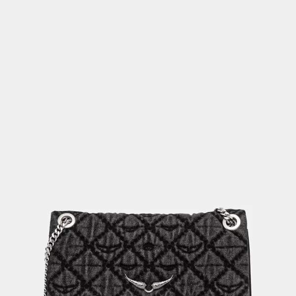 Zadig & Voltaire Τσάντα ZADIG&VOLTAIRE ROCK II DENIM MONOGRAM