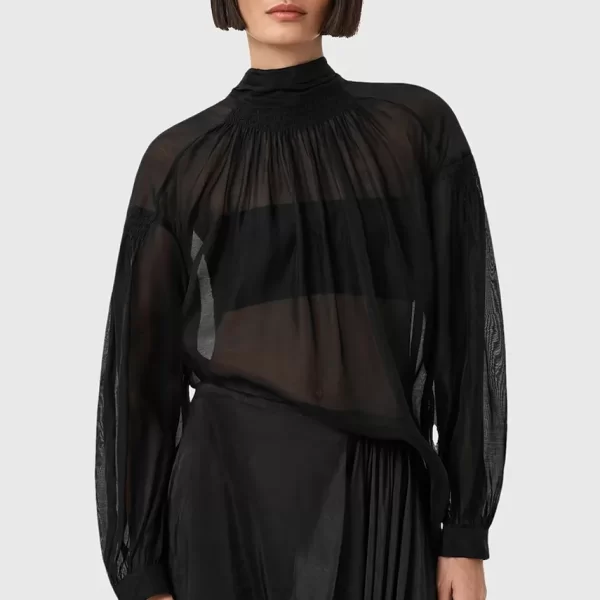 Μπλούζα με προσθήκη μεταξιού AllSaints PEARLA