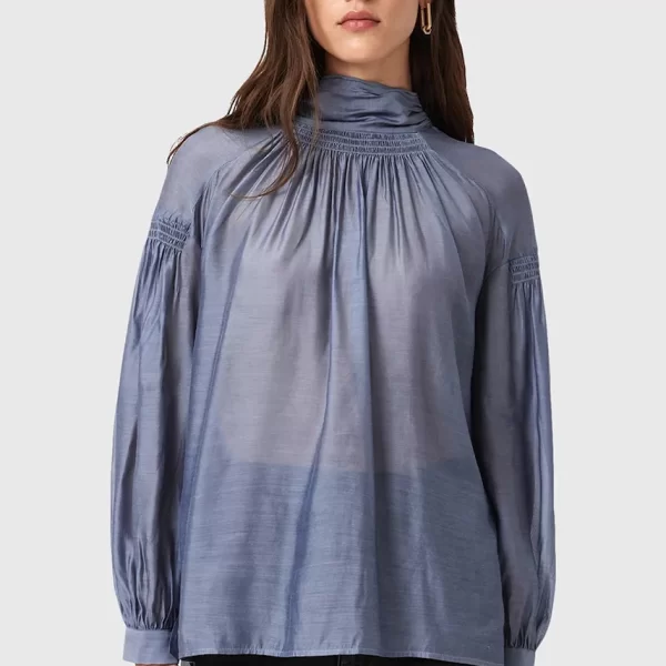 Μπλούζα με προσθήκη μεταξιού AllSaints PEARLA