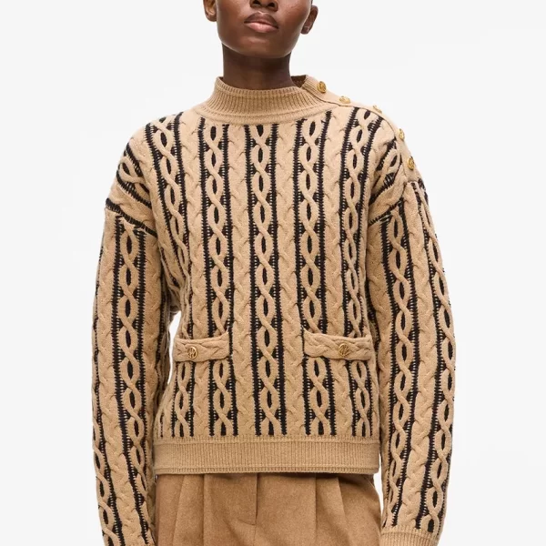 Karl Lagerfeld Πουλόβερ με προσθήκη μαλλιού Karl Lagerfeld