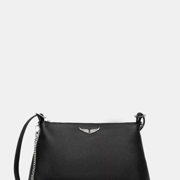 Zadig & Voltaire Δερμάτινη τσάντα ZADIG&VOLTAIRE JIM GRAINED LEATHER