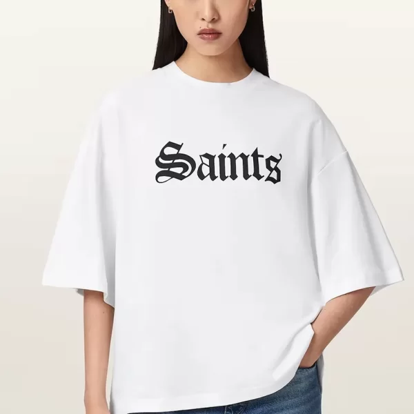 Βαμβακερό μπλουζάκι AllSaints SAINT
