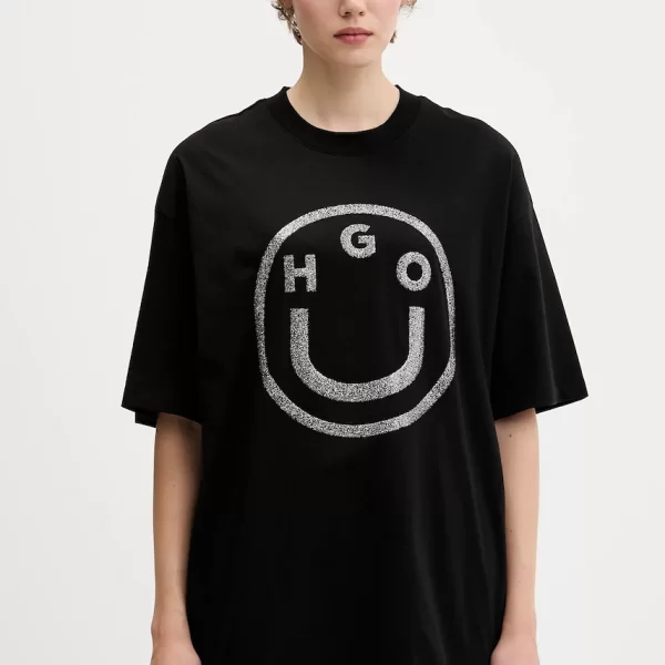 Βαμβακερό μπλουζάκι Hugo Blue San Jared-C