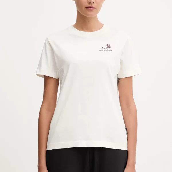 Βαμβακερό μπλουζάκι Jack Wolfskin CADENA