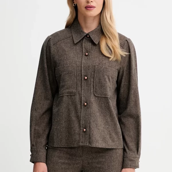 Sessun Πουκάμισο με προσθήκη μαλλιού Sessun