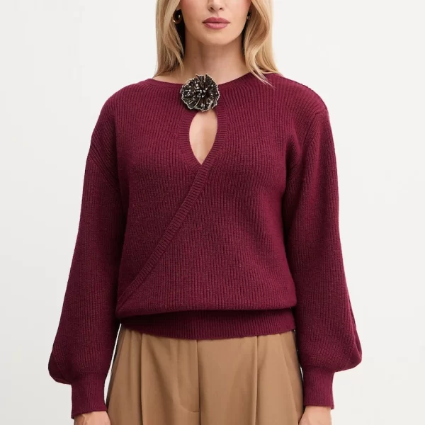 Πουλόβερ με προσθήκη μαλλιού Simona Corsellini