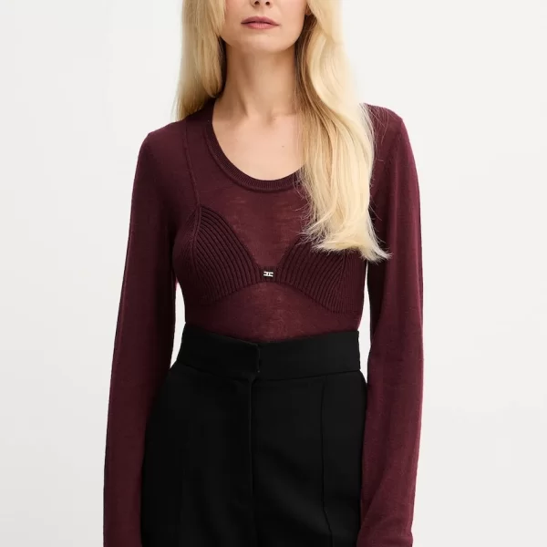 Πουλόβερ με προσθήκη μαλλιού Elisabetta Franchi