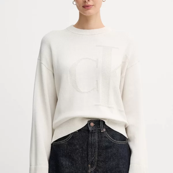Calvin Klein Jeans Βαμβακερό πουλόβερ Calvin Klein Jeans