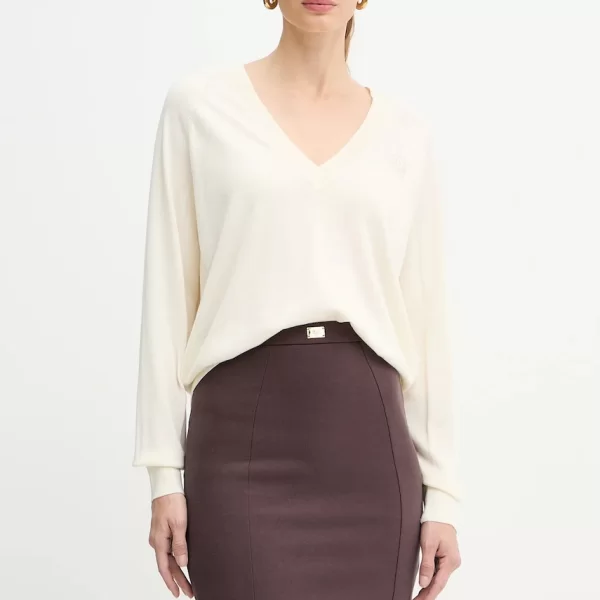 ELISABETTA FRANCHI Πουλόβερ με προσθήκη μαλλιού Elisabetta Franchi