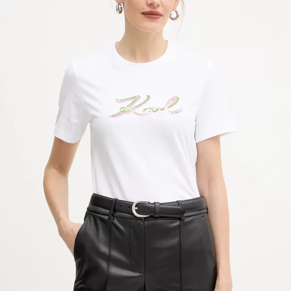 Βαμβακερό μπλουζάκι Karl Lagerfeld