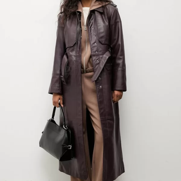 Answear.LAB Καμπαρντίνα γυναικεία δερμάτινη από την Unscripted collection