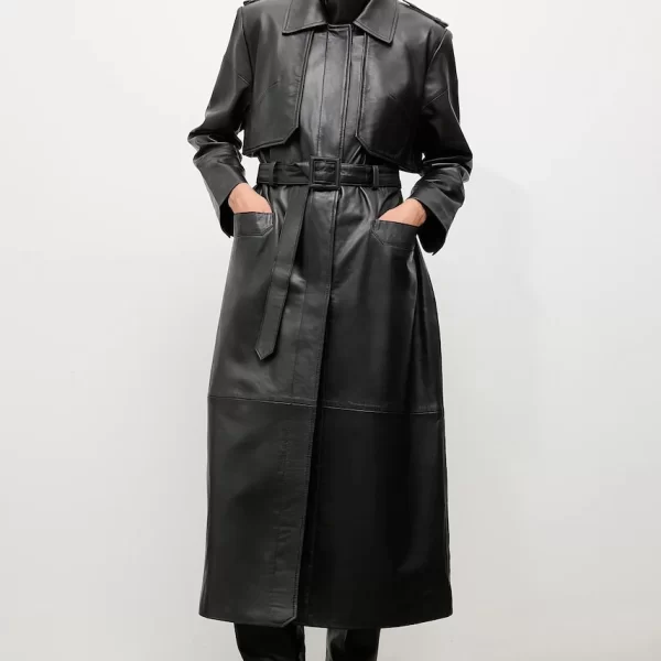 Answear.LAB καμπαρντίνα γυναικεία δερμάτινη από την Unscripted collection