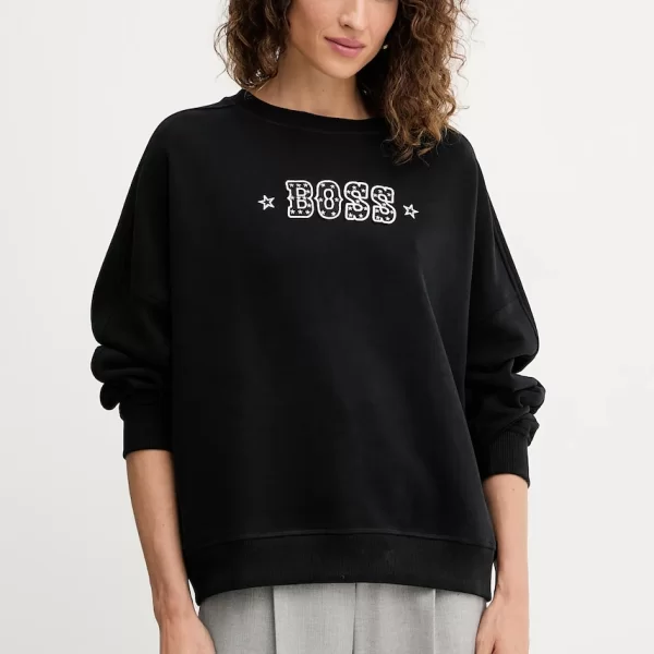 Βαμβακερή μπλούζα BOSS Orange Bashinah