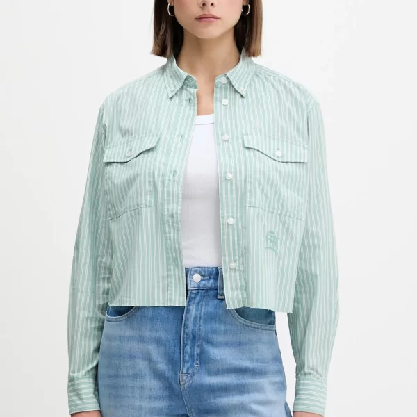 Βαμβακερό πουκάμισο Tommy Jeans