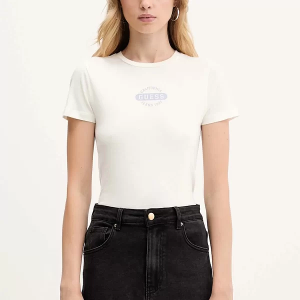 guess jeans Βαμβακερό μπλουζάκι Guess Jeans