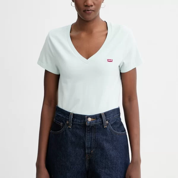 Levi's Βαμβακερό μπλουζάκι Levi's PERFECT VNECK