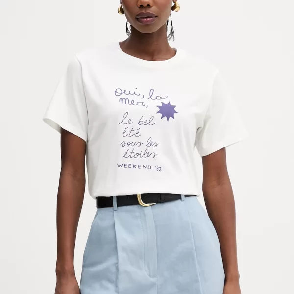 WEEKEND MAX MARA Βαμβακερό μπλουζάκι Weekend Max Mara PANTERA