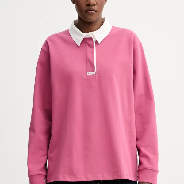 MUNTHE Βαμβακερή μπλούζα με μακριά μανίκια MUNTHE BECENT