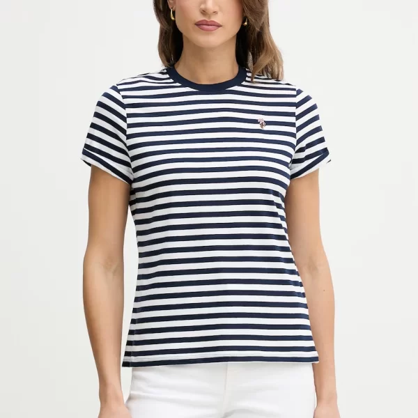 Βαμβακερό μπλουζάκι U.S. Polo Assn. STRIPE CREW NECK