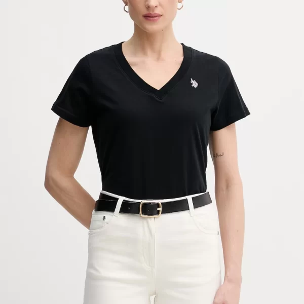 Βαμβακερό μπλουζάκι U.S. Polo Assn. V-NECK