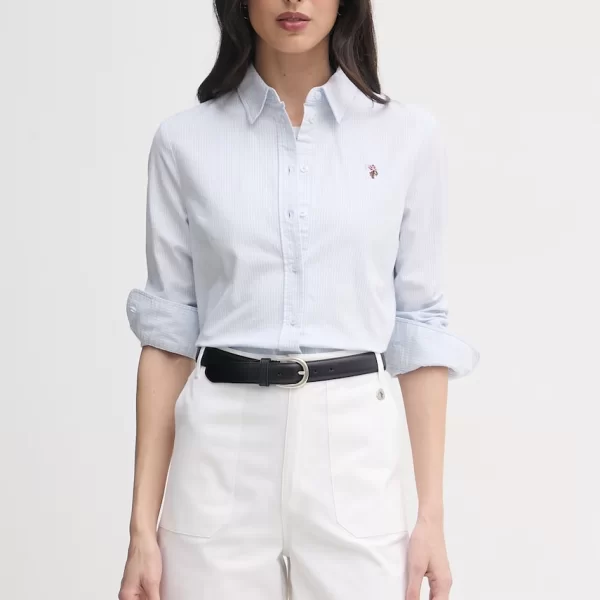Πουκάμισο U.S. Polo Assn. STRIPE STRETCH CLASSIC FIT OXFORD
