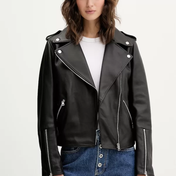 Δερμάτινo jacket HUGO Lujana