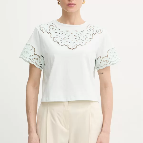 TWINSET Βαμβακερό μπλουζάκι Twinset