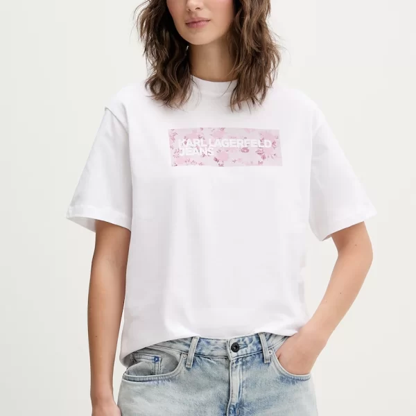 KARL LAGERFELD JEANS Βαμβακερό μπλουζάκι Karl Lagerfeld Jeans