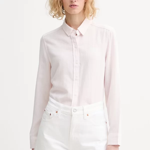 Πουκάμισο με μείγμα από λινό Levi's NEW CLASSIC FIT BW