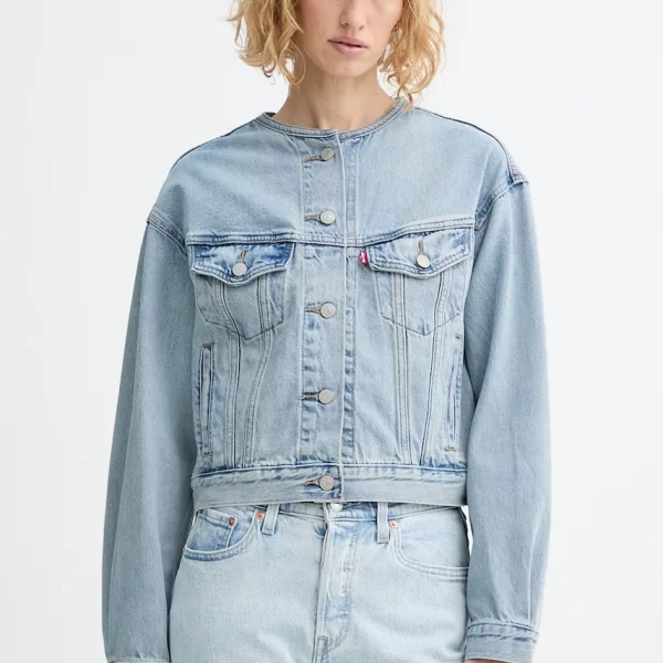 Τζιν μπουφάν Levi's COLLARLESS SHRUNKEN 90S