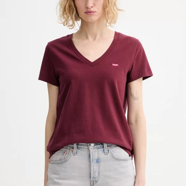 Levi's Βαμβακερό μπλουζάκι Levi's PERFECT VNECK