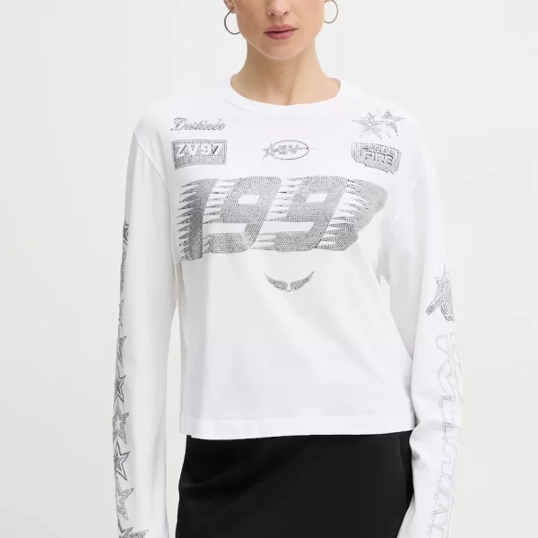 Βαμβακερή μπλούζα με μακριά μανίκια ZADIG&VOLTAIRE