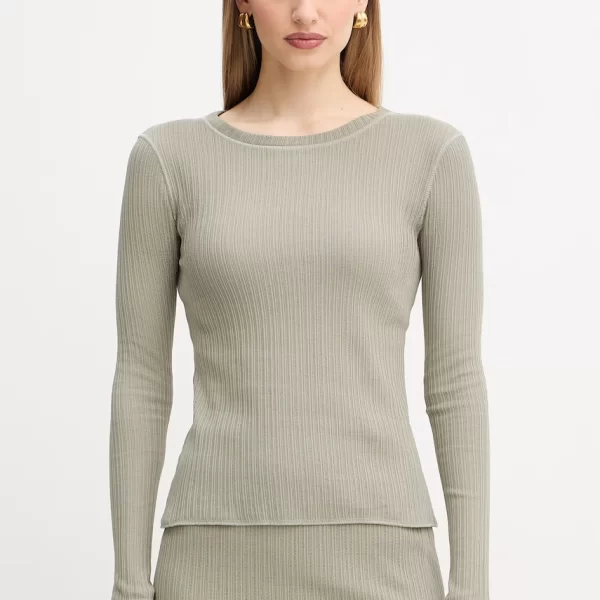 Βαμβακερή μπλούζα με μακριά μανίκια MAX&Co. MCOTRIONFO