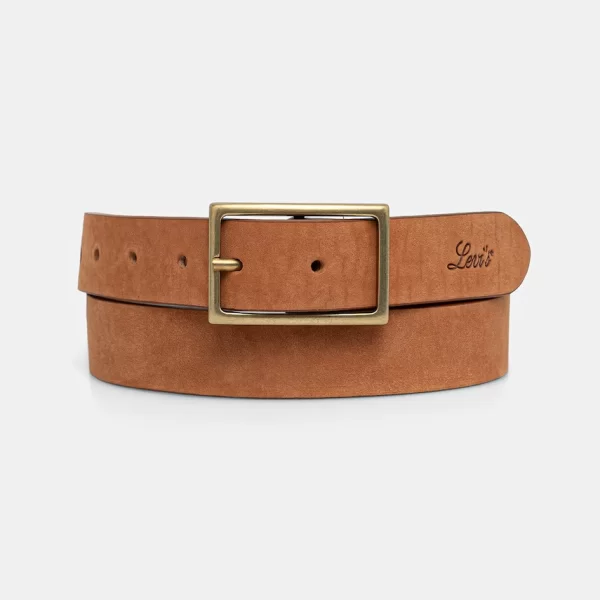 Δερμάτινη ζώνη Levi's RECTANGLE BUCKLE