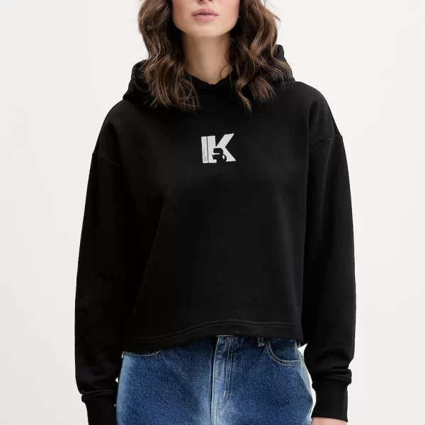 Karl Lagerfeld Jeans Μπλούζα με κουκούλα Γυναικεία βαμβακεία