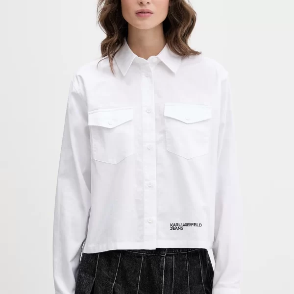 Karl Lagerfeld Jeans πουκάμισο γυναικείο βαμβακερό