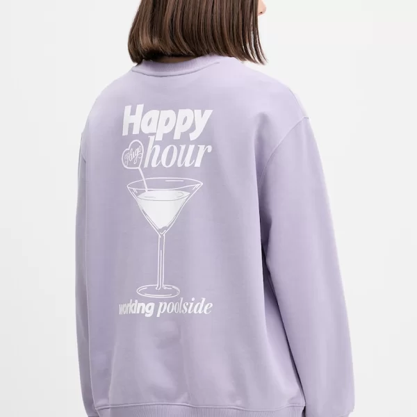 HUGO Blue μπλούζα oversize γυναικεία βαμβακερή Classic Crew_B_3