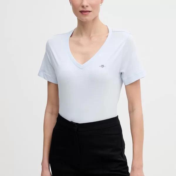 Βαμβακερό μπλουζάκι Gant