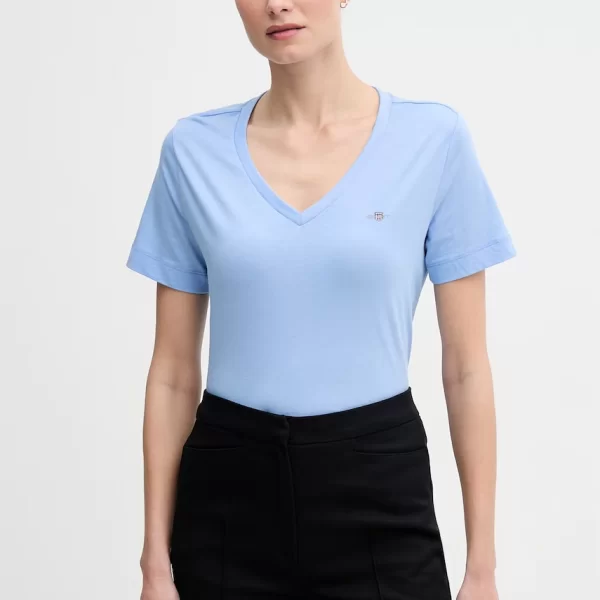 Βαμβακερό μπλουζάκι Gant