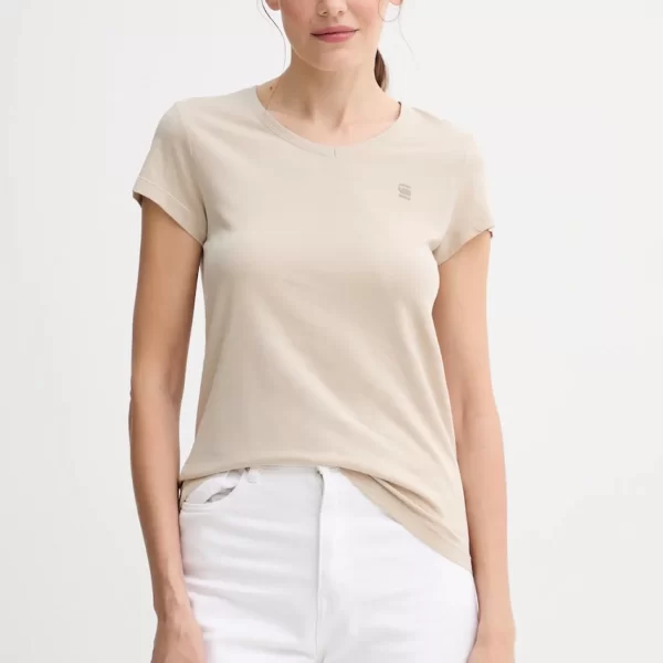 Βαμβακερό μπλουζάκι G-Star Raw Core turtle slim knit