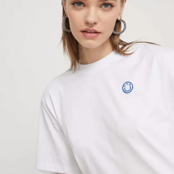 Βαμβακερό μπλουζάκι Hugo Blue San Jared-C